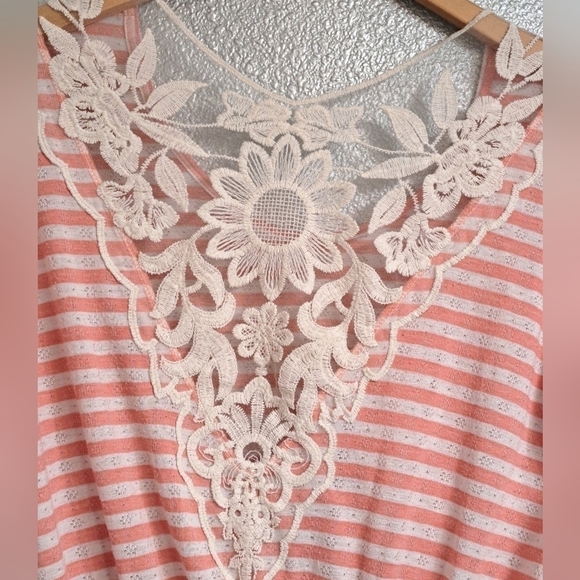 Striped Drawstring Angel Wings Top  Size  XXL - Picture 5 of 7